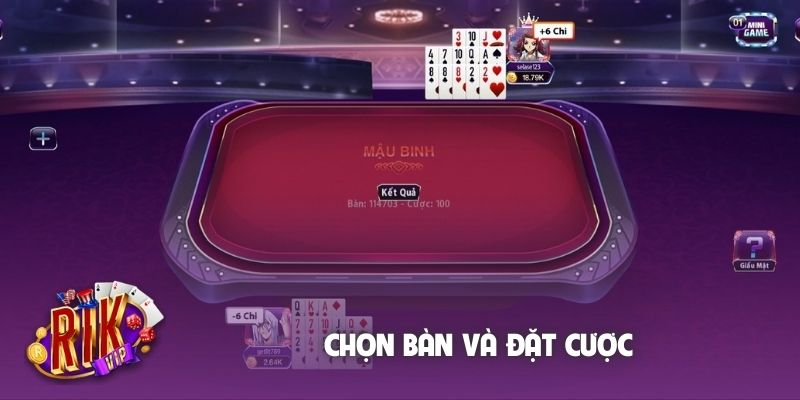 Chọn bàn và đặt cược