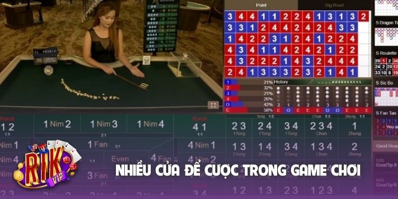 Nhiều cửa để cược trong game chơi